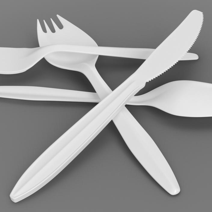 Plastic Cutlery Set 3D model