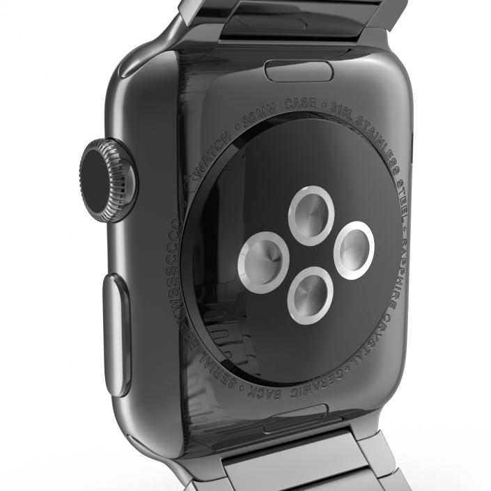 3D Apple Watch 38mm Link Bracelet Dark Space