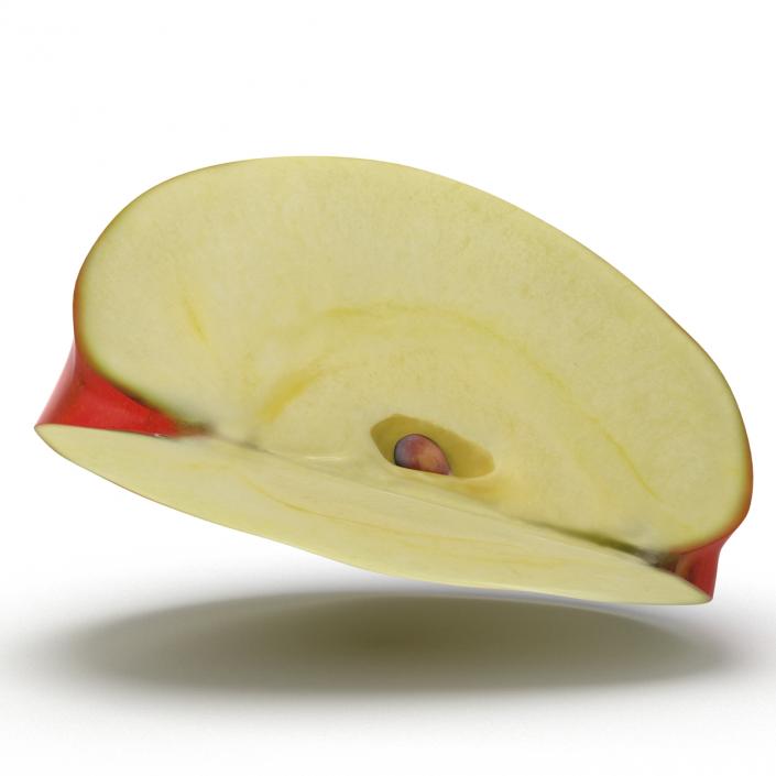 Red Apple Slice 3 3D