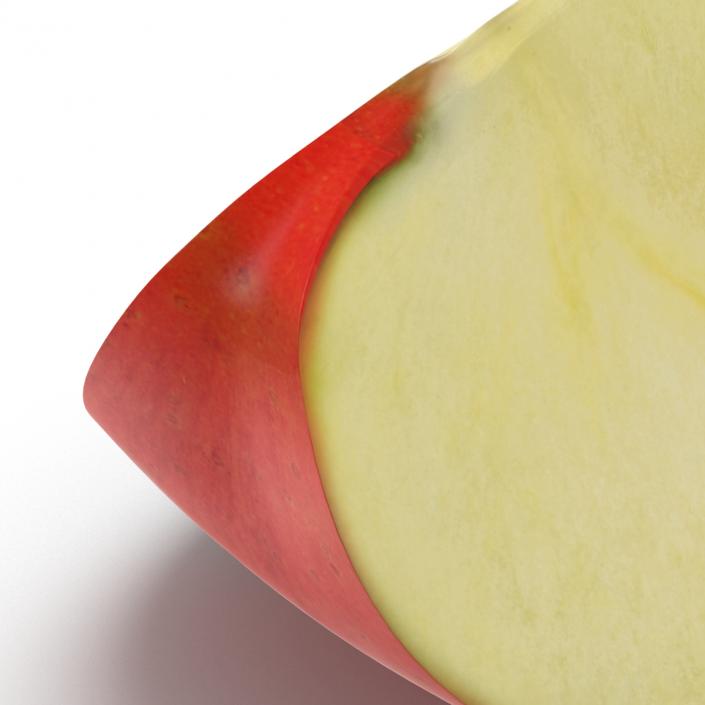 Red Apple Slice 3 3D