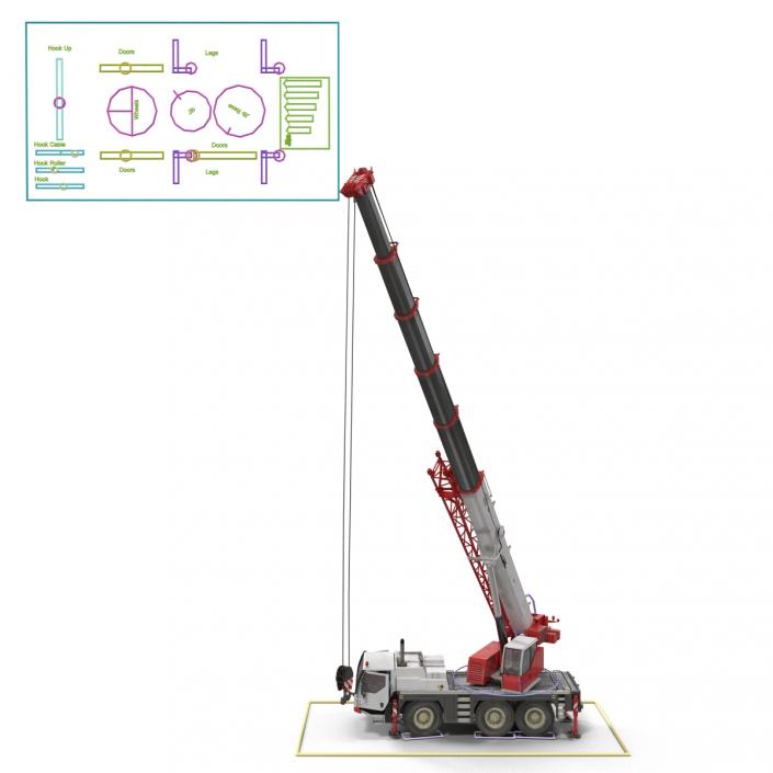 Compact Mobile Crane Rigged 3D