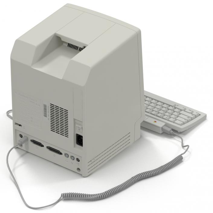 3D Apple Macintosh Classic II Desktop Computer model