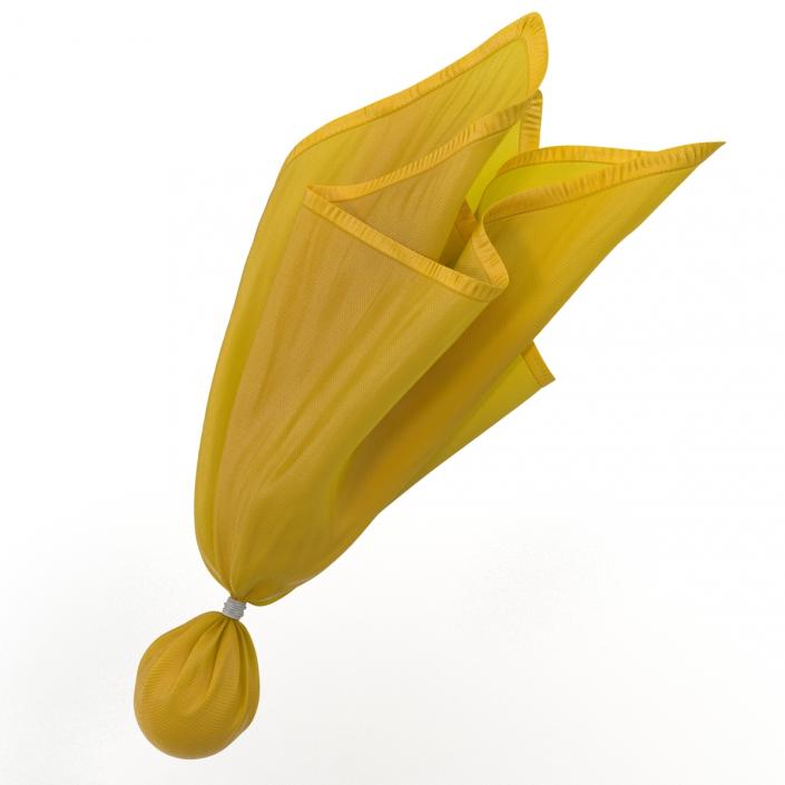 3D model Football Penalty Flag Yellow 4