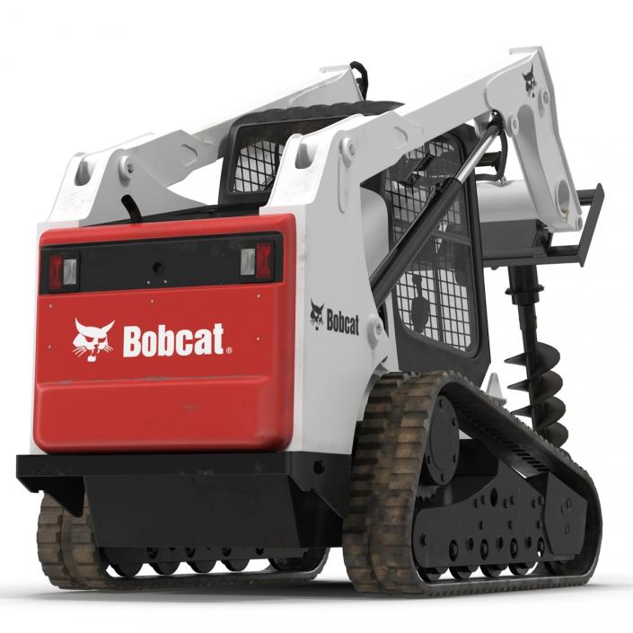 3D model Compact Tracked Loader Bobcat with Auger