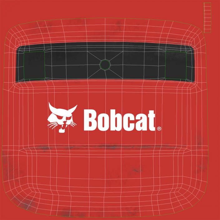 Compact Tracked Loader Bobcat with Auger Rigged 3D