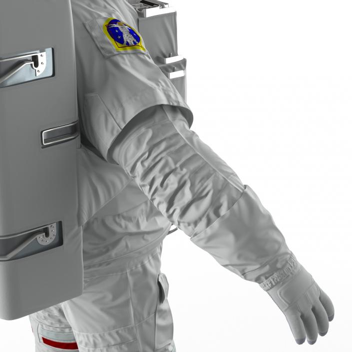 Astronaut Nasa Extravehicular Mobility Unit without Visor Rigged 3D model