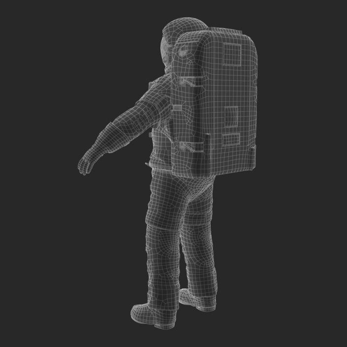 3D Astronaut Nasa Extravehicular Mobility Unit without Visor Rigged 2