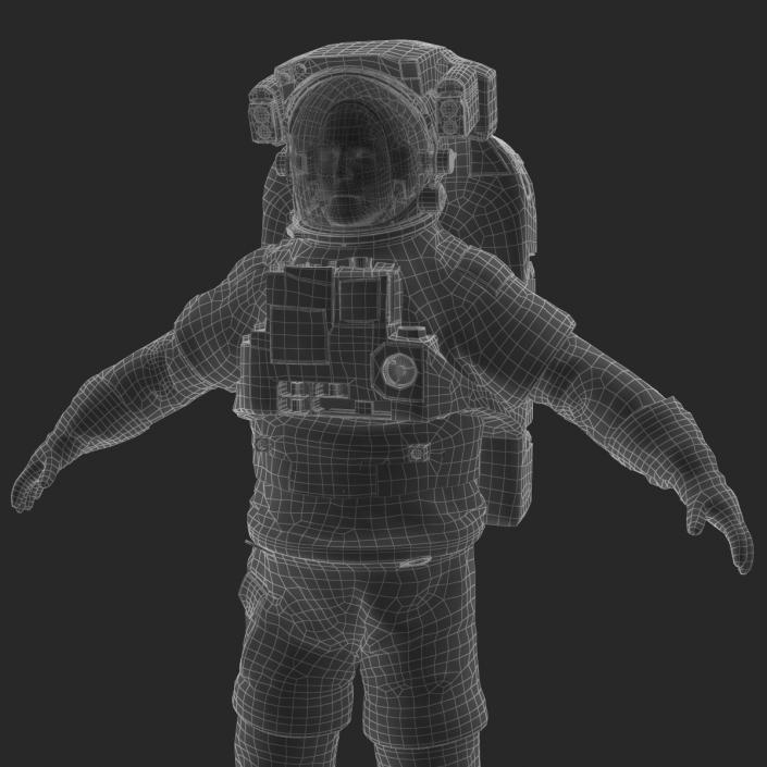 Astronaut Nasa Extravehicular Mobility Unit Rigged 2 3D
