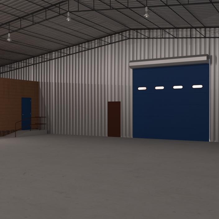 3D model Warehouse Building 3 Blue
