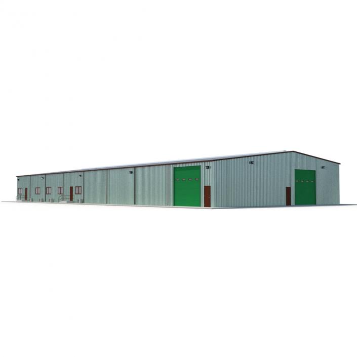 3D Warehouse Building 3 Green