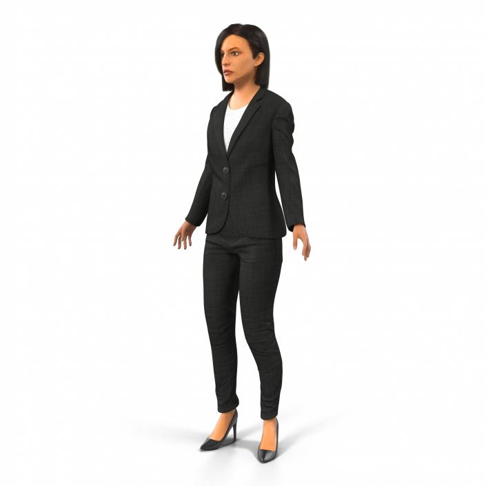 Business Woman Mediterranean Rigged 2 3D