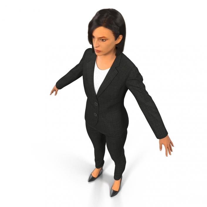 Business Woman Mediterranean Rigged 2 3D