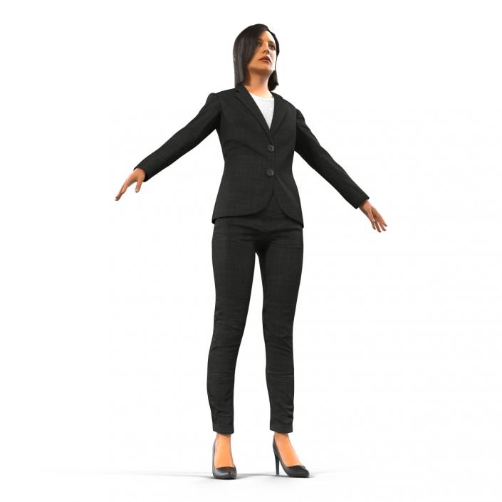 3D Business Woman Mediterranean model