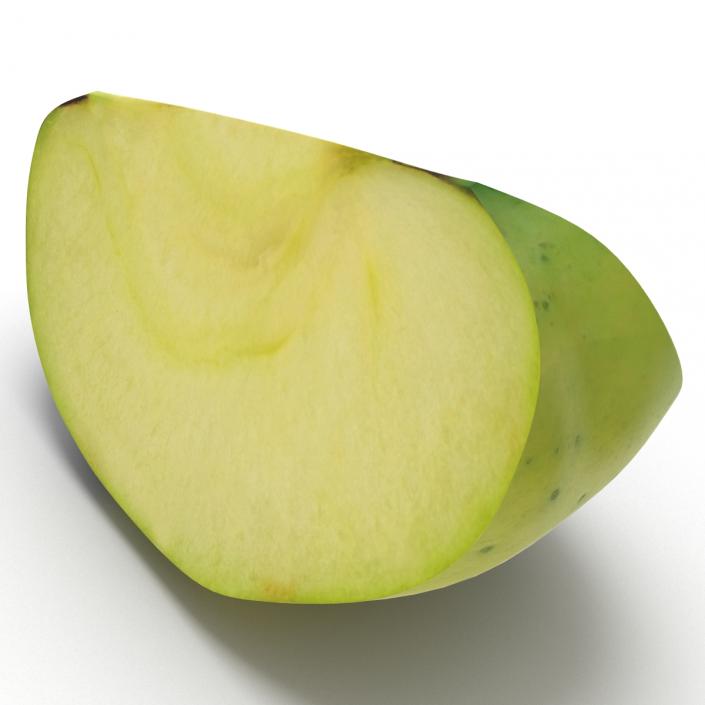 Green Apple Slice 2 3D model