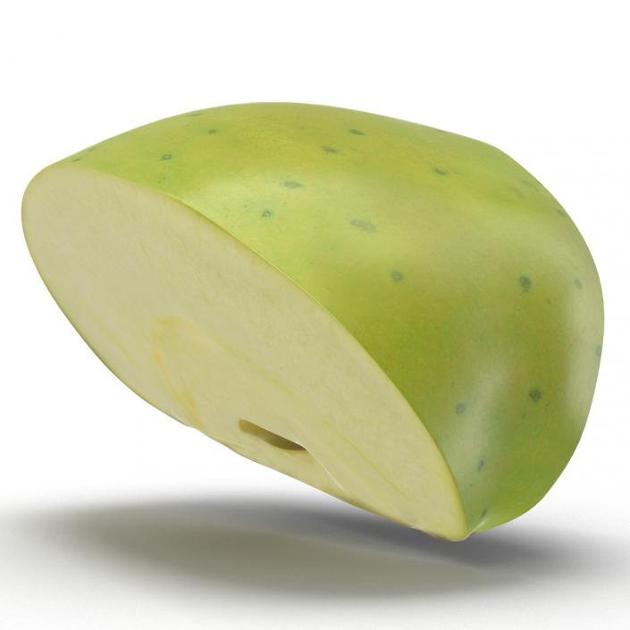 Green Apple Slice 3 3D model