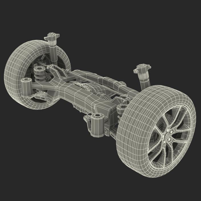 3D model Sedan Back Axle