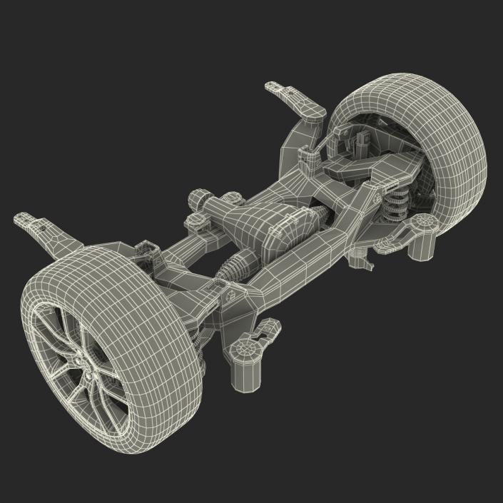 3D model Sedan Back Axle
