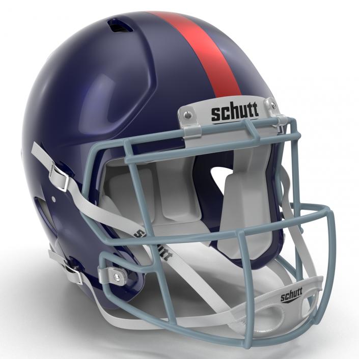 Football Helmet 3 Schutt Blue 3D model