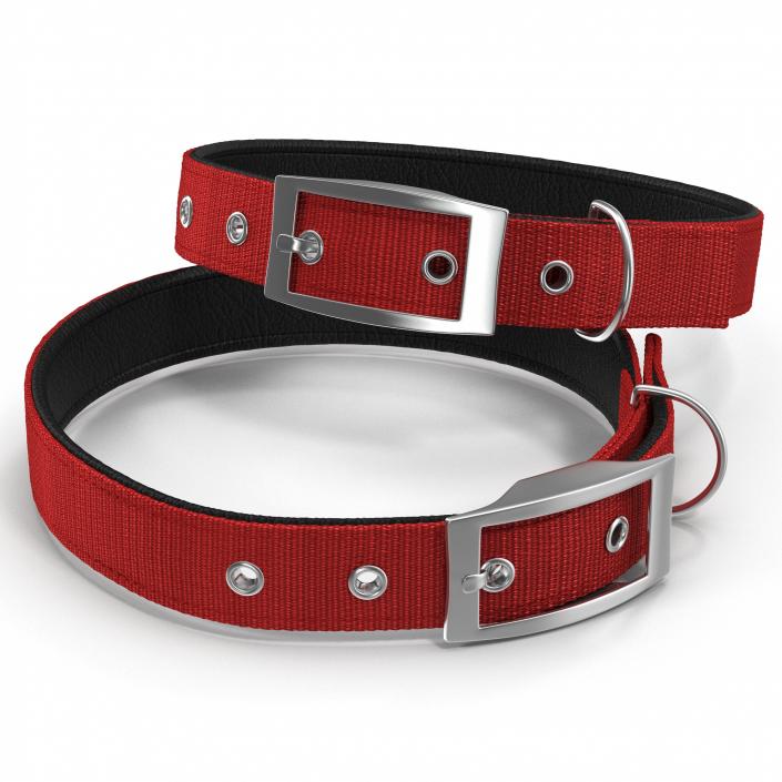 3D Dog Collar 3 Red