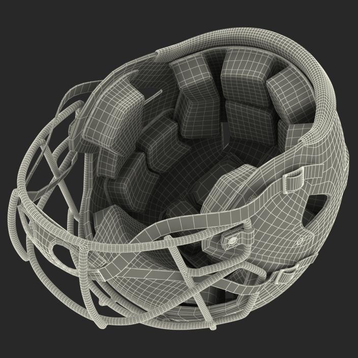 3D Football Helmet 3 Riddell Black