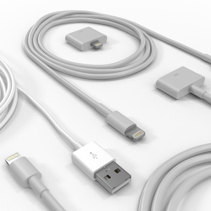 3D Apple Cables Collection model