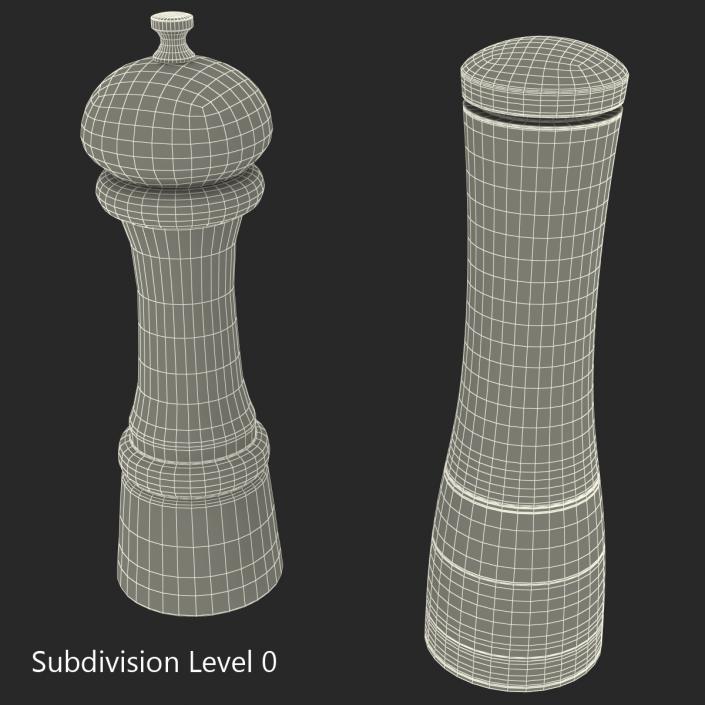 3D Pepper Mills Collection model