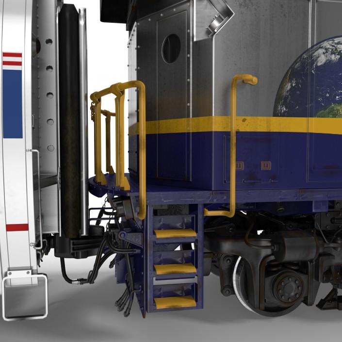 3D Diesel Electric Train Amtrak model