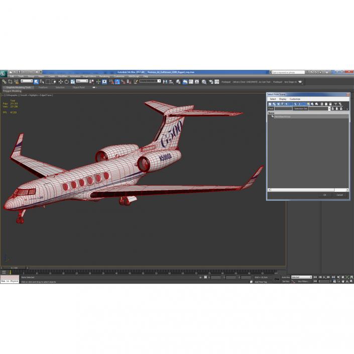 3D Business Jet Gulfstream G500 model