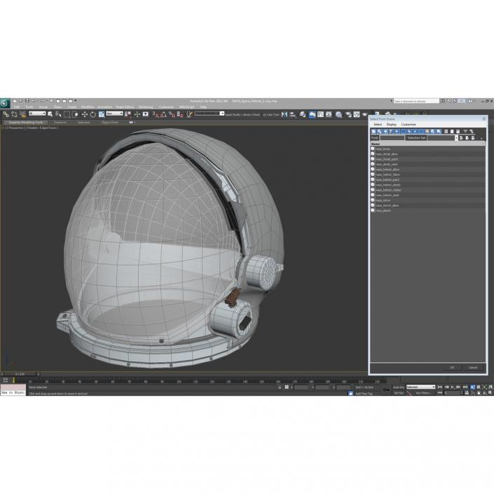 NASA Space Helmet 2 3D model