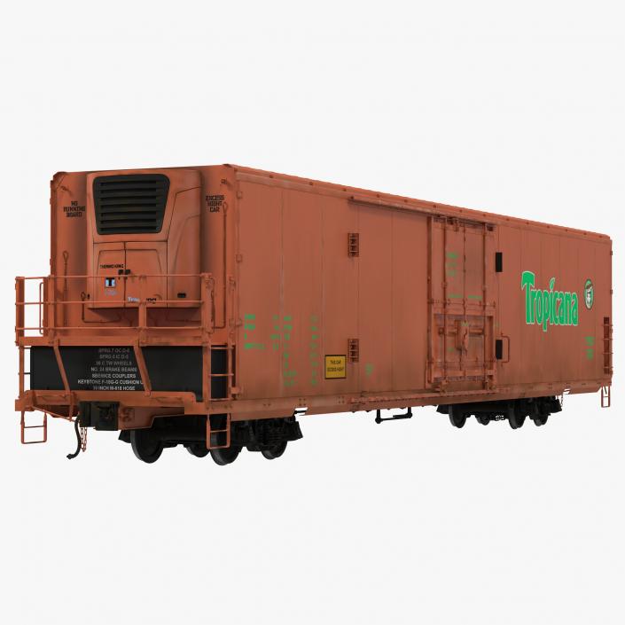 3D model Railroad Refrigerator Car