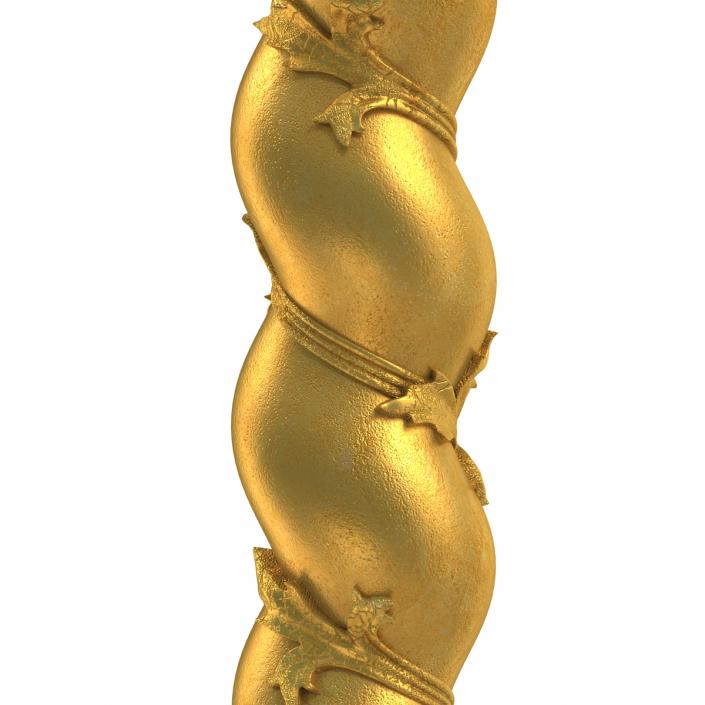 3D Solomonic Column Gold