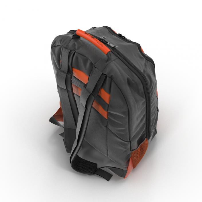 3D Backpack Black Orange