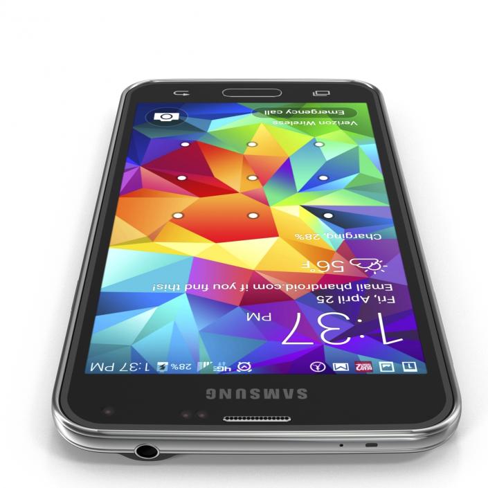 3D Samsung Galaxy S5 Black model