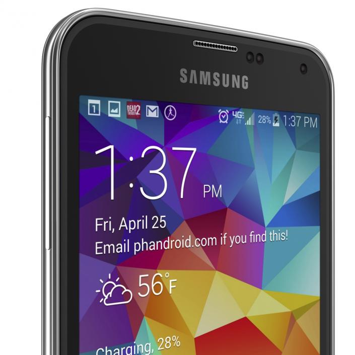 3D Samsung Galaxy S5 Black model