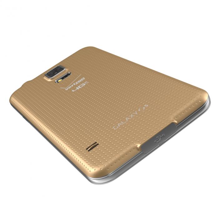 Samsung Galaxy S5 Gold 3D