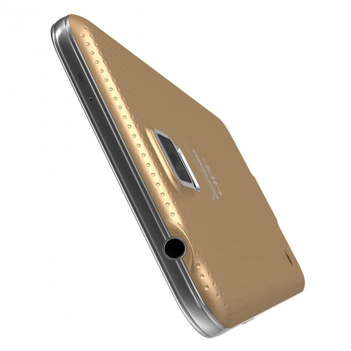 Samsung Galaxy S5 Gold 3D