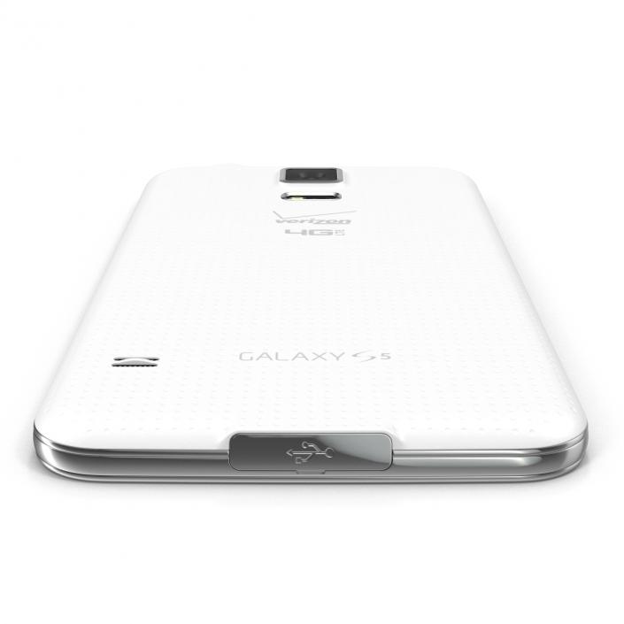 3D Samsung Galaxy S5 White model
