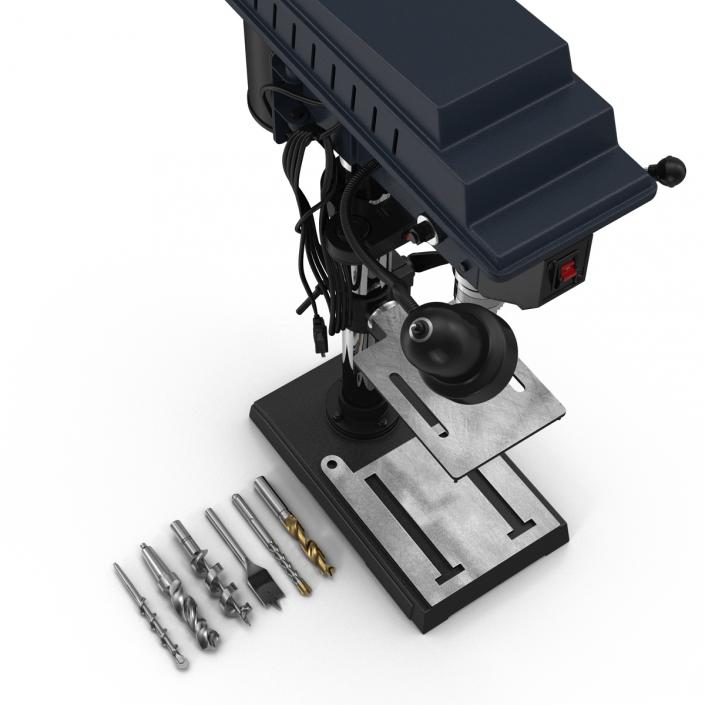 3D Delta Drill Press with Drill Bits model