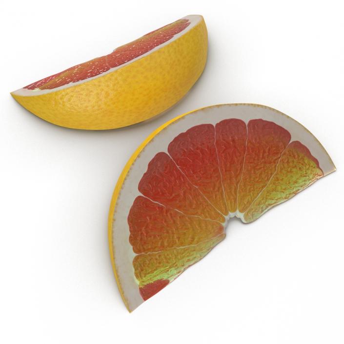 3D Grapefruit Slice 2 model