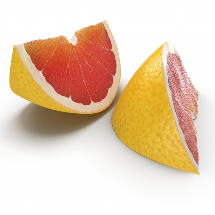 3D Grapefruit Slice 3 model