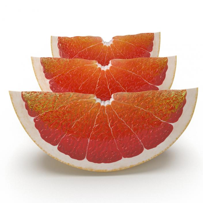 3D model Grapefruit Slice 3D Models Set
