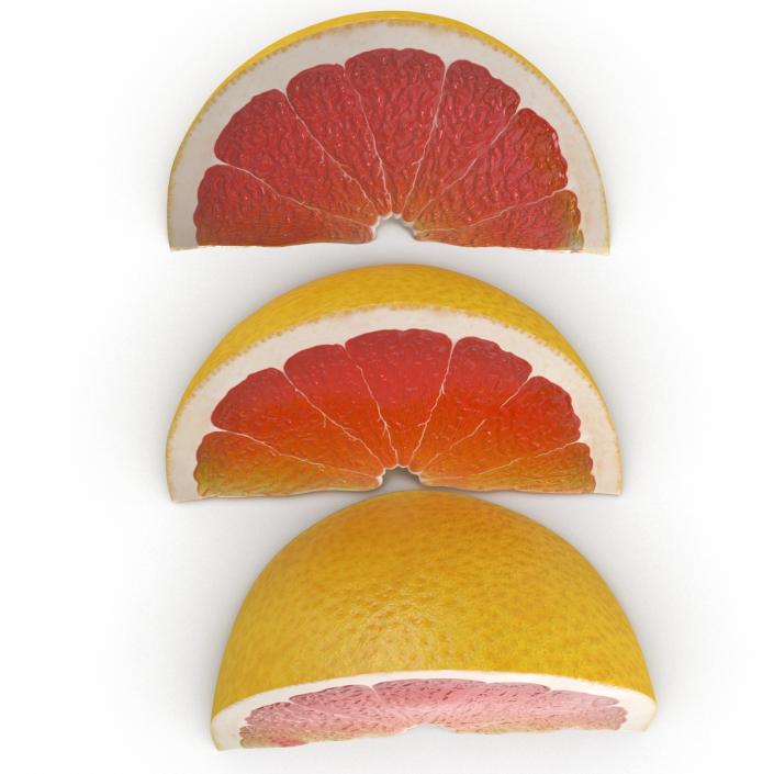 3D model Grapefruit Slice 3D Models Set