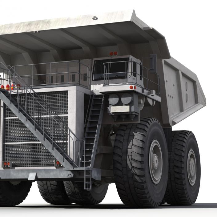 3D Mining Truck Generic White Rigged model