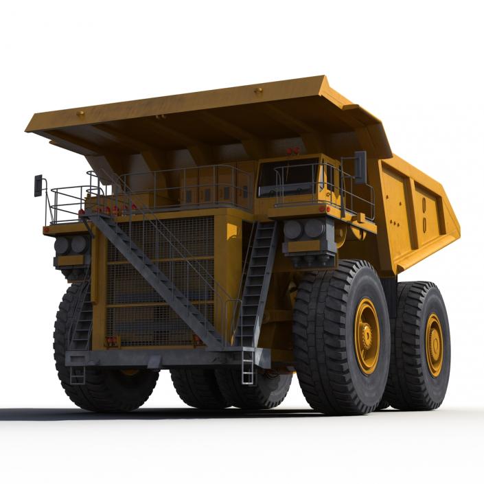 Haul Truck Generic Yellow Rigged 3D
