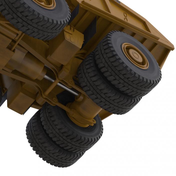 3D model Mining Truck Liebherr Yellow Rigged