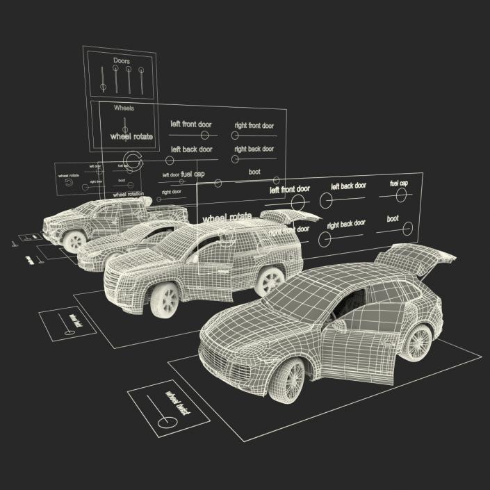 Generic Rigged Cars Collection 2 3D