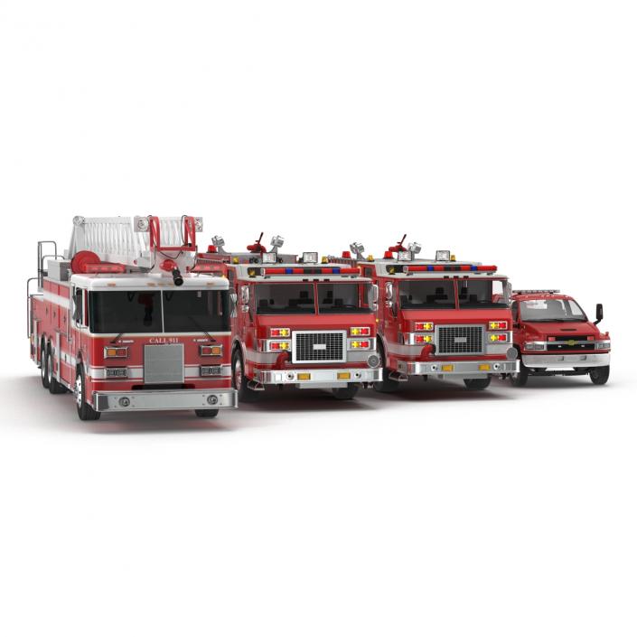Fire Trucks Collection 2 3D model