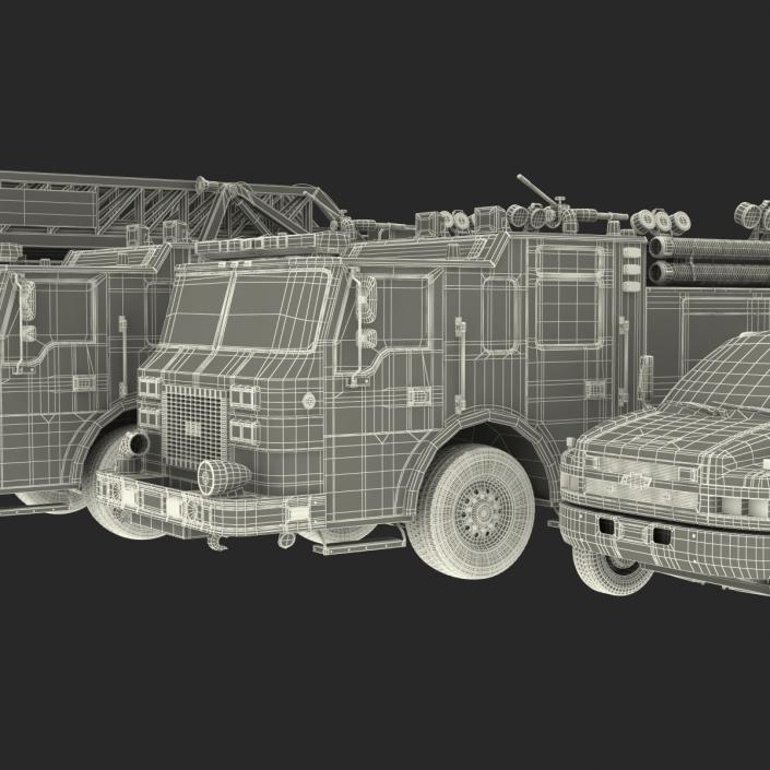 Fire Trucks Collection 2 3D model