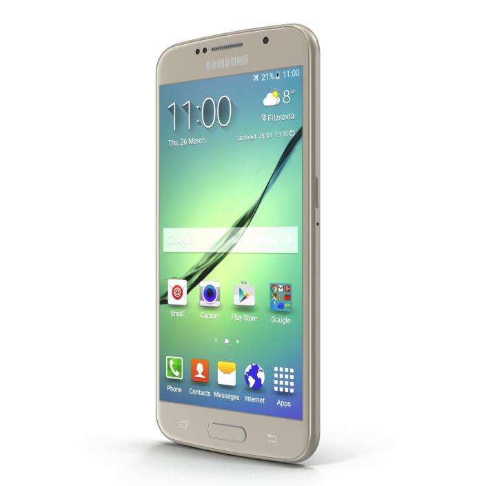Samsung Galaxy S6 Gold 3D