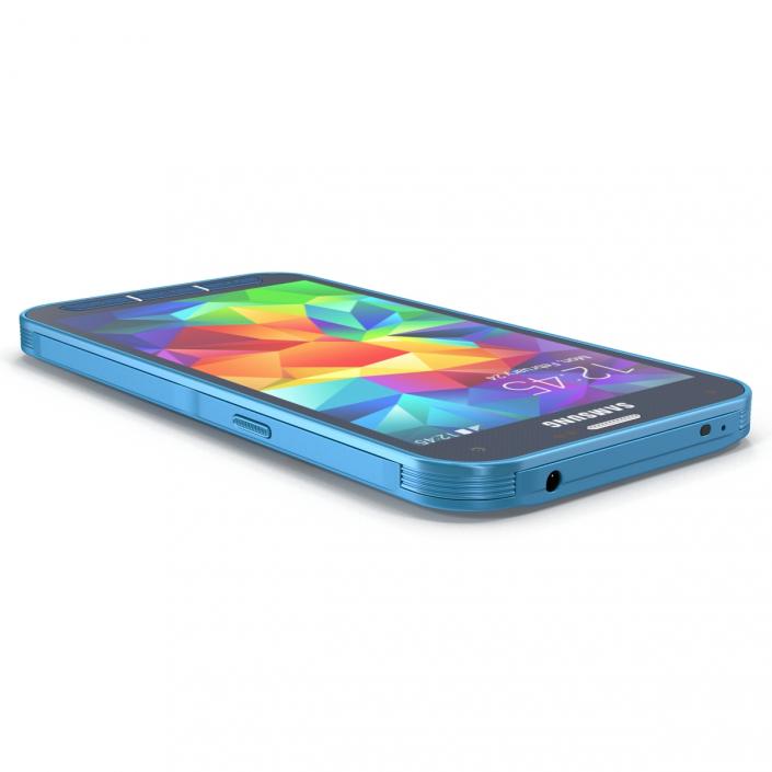 3D Samsung Galaxy S5 Sport Blue model